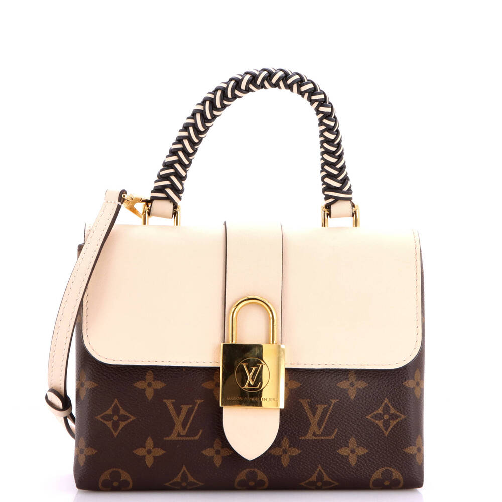 Louis Vuitton BB Braided Handle Locky Handbag Monogram Canvas with Leather
